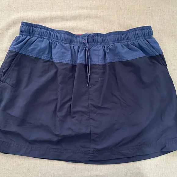 Columbia 90s Retro Two-Tone Blue Skirt With Built In Shorts And Drawstring M - Picture 1 of 8